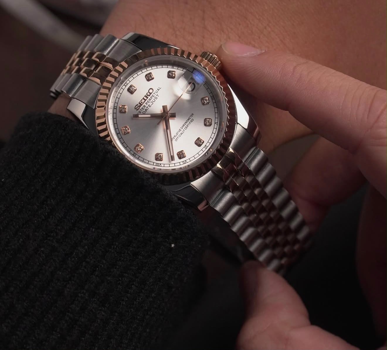 Two-Tone Datejust (31mm/36mm) Ladies Seiko MOD - GRAY