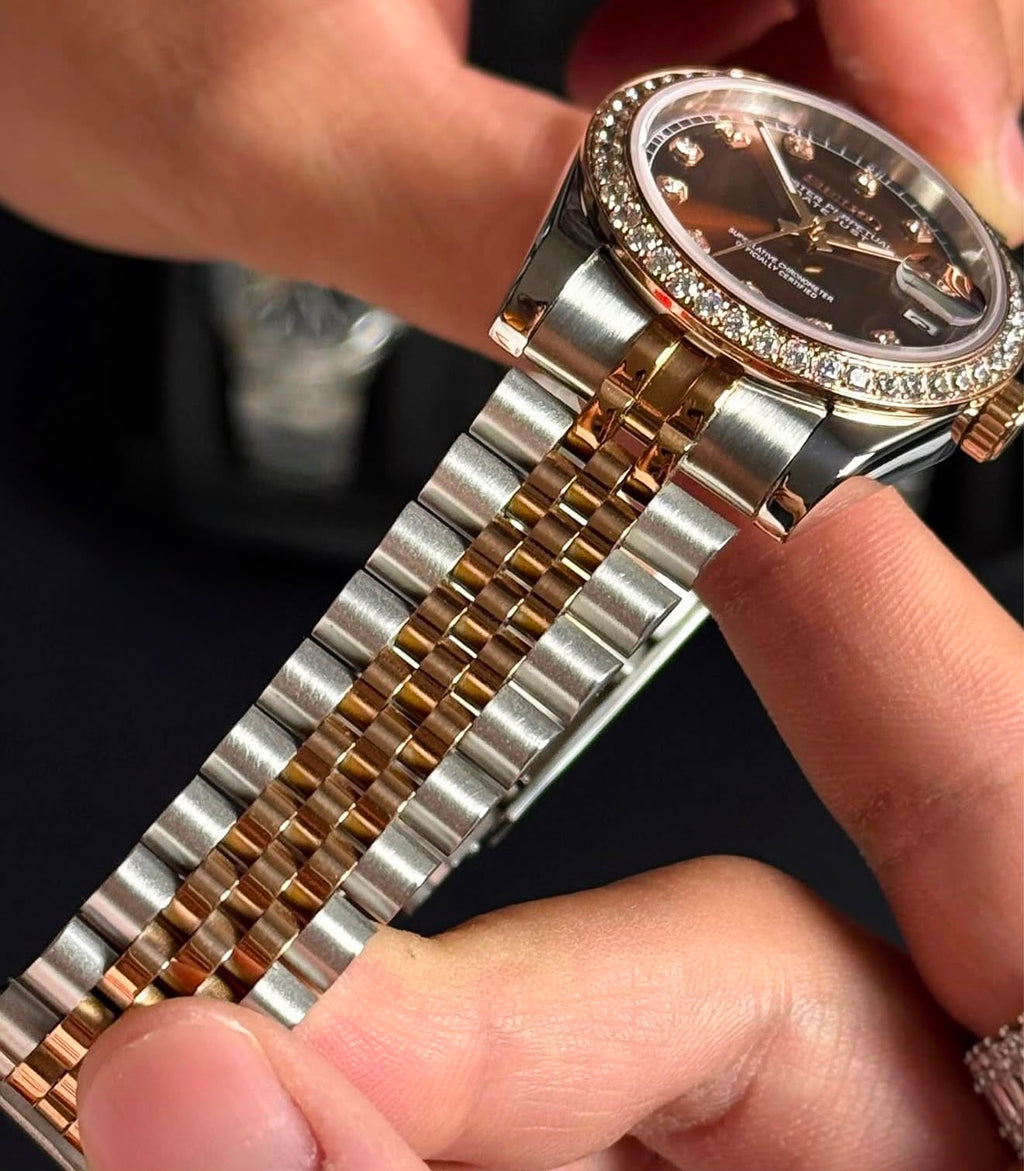 Two-Tone Rose Datejust (31mm/36mm) Ladies Seiko MOD - BROWN DB