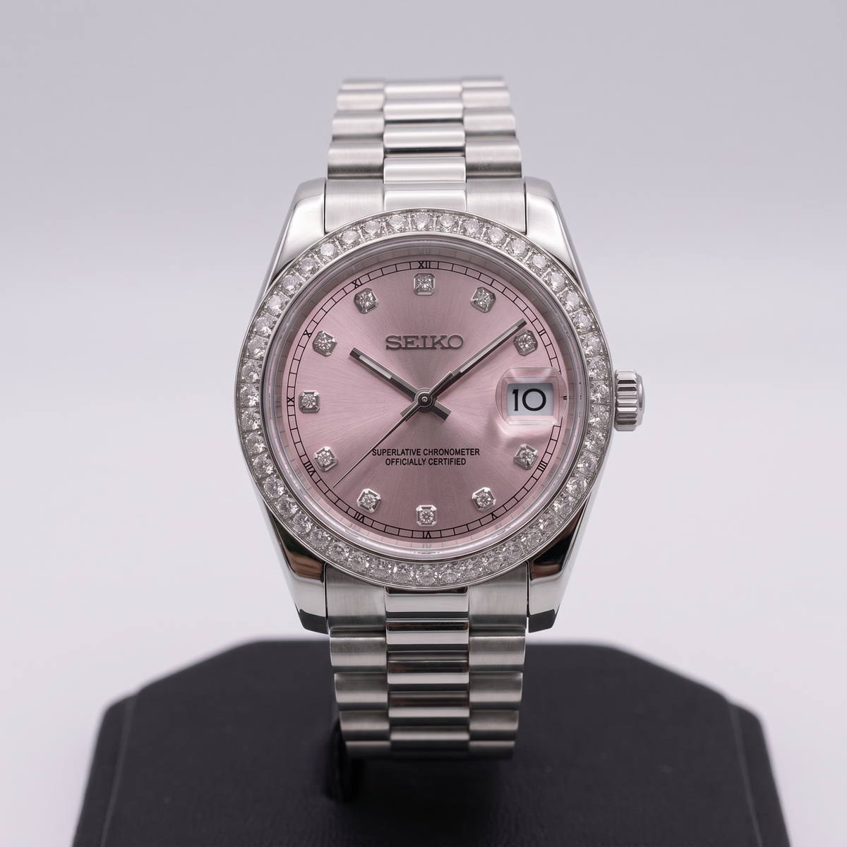 Steel Classic Date (31mm/36mm) Ladies Seiko MOD - PINK DB