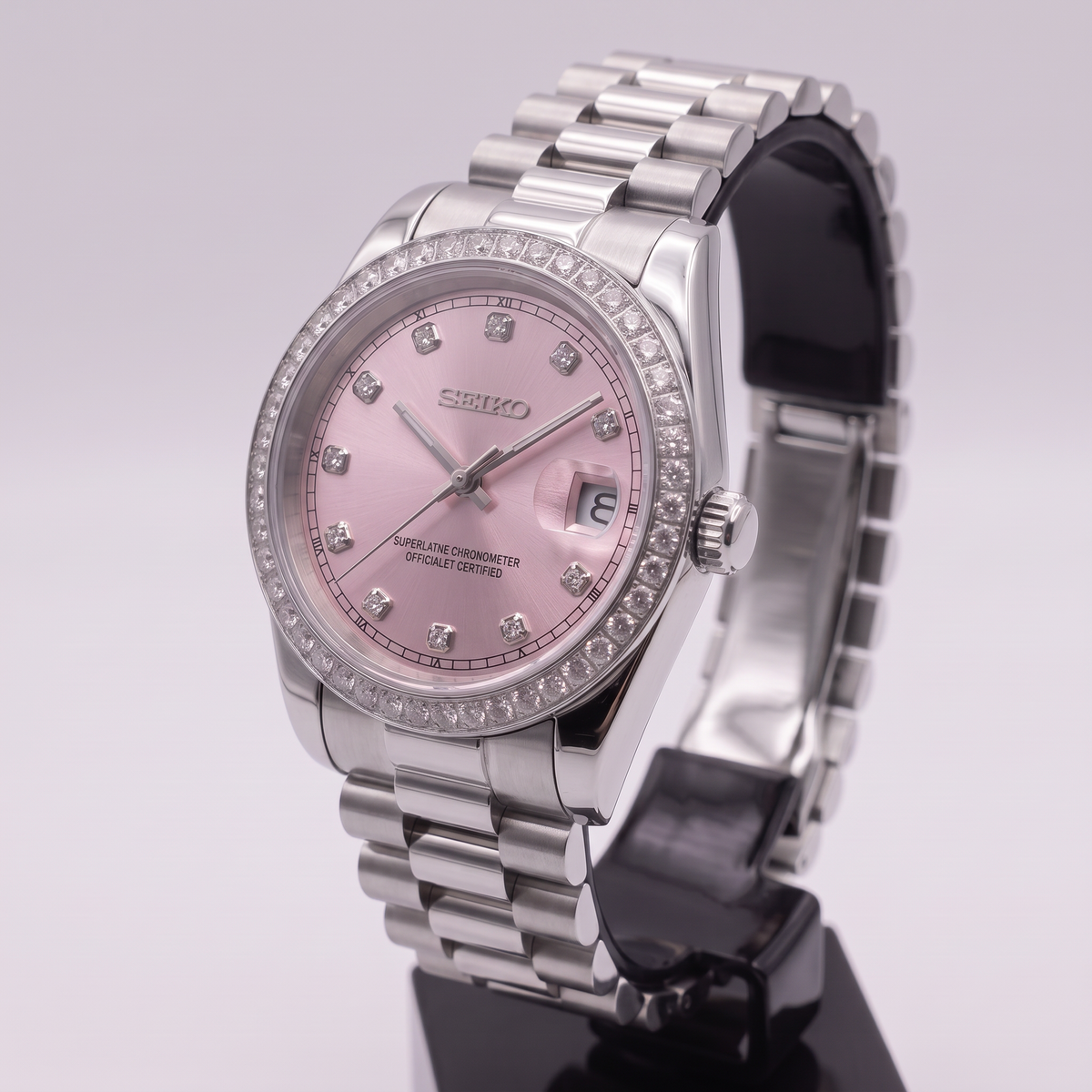Steel Classic Date (31mm/36mm) Ladies Seiko MOD - PINK DB