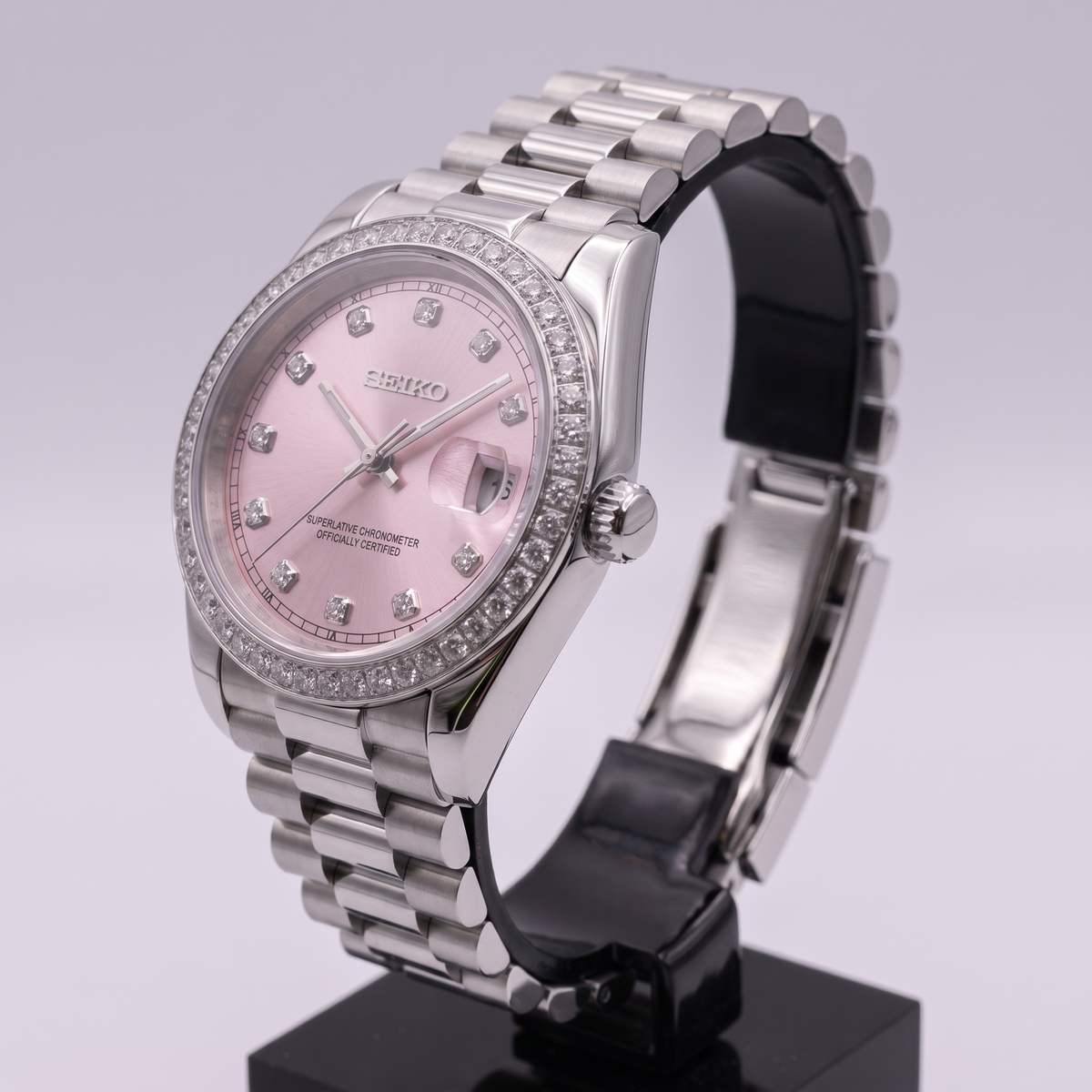Steel Classic Date (31mm/36mm) Ladies Seiko MOD - PINK DB