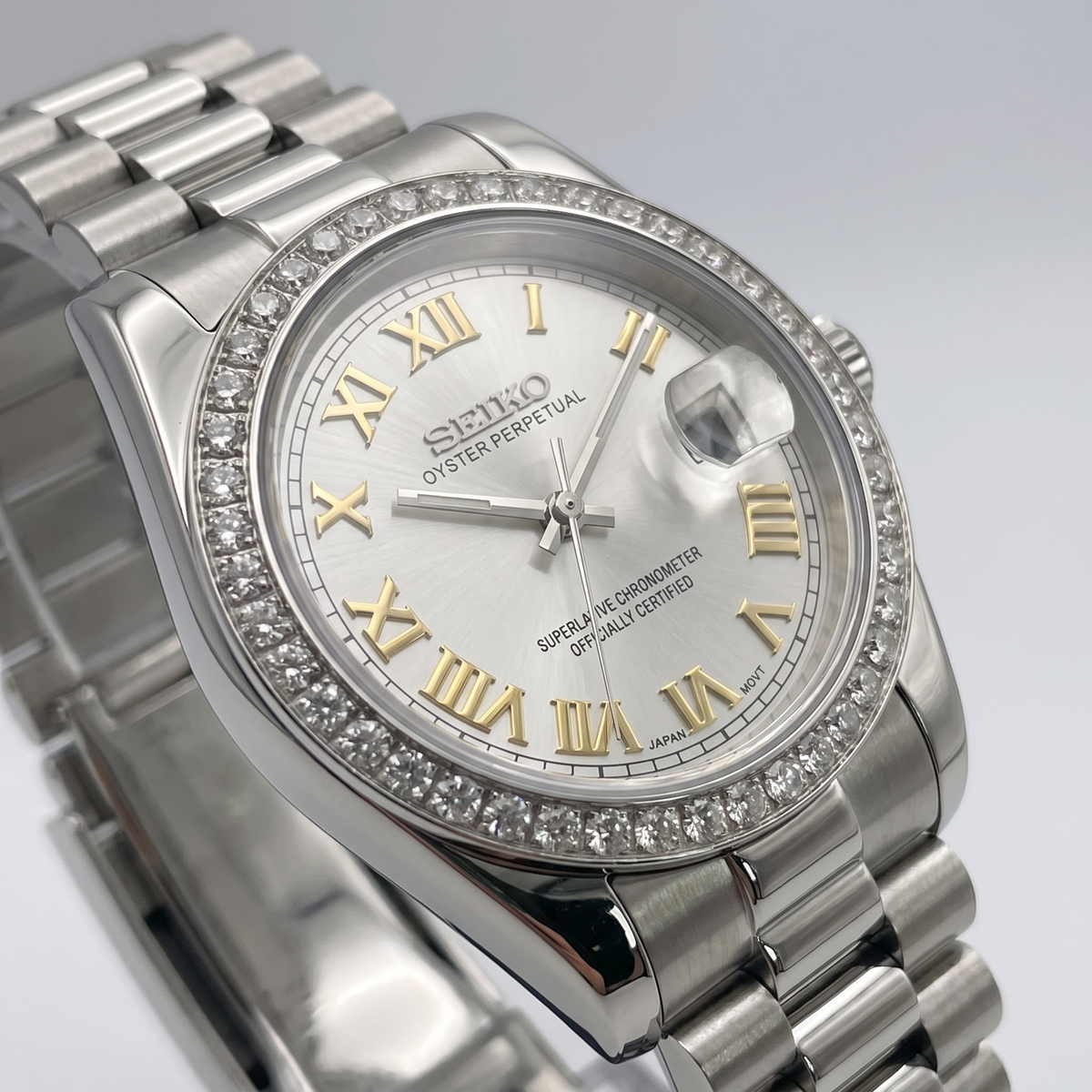 Steel Classic Date (31mm/36mm) Ladies Seiko MOD - SILVER WHITE DB