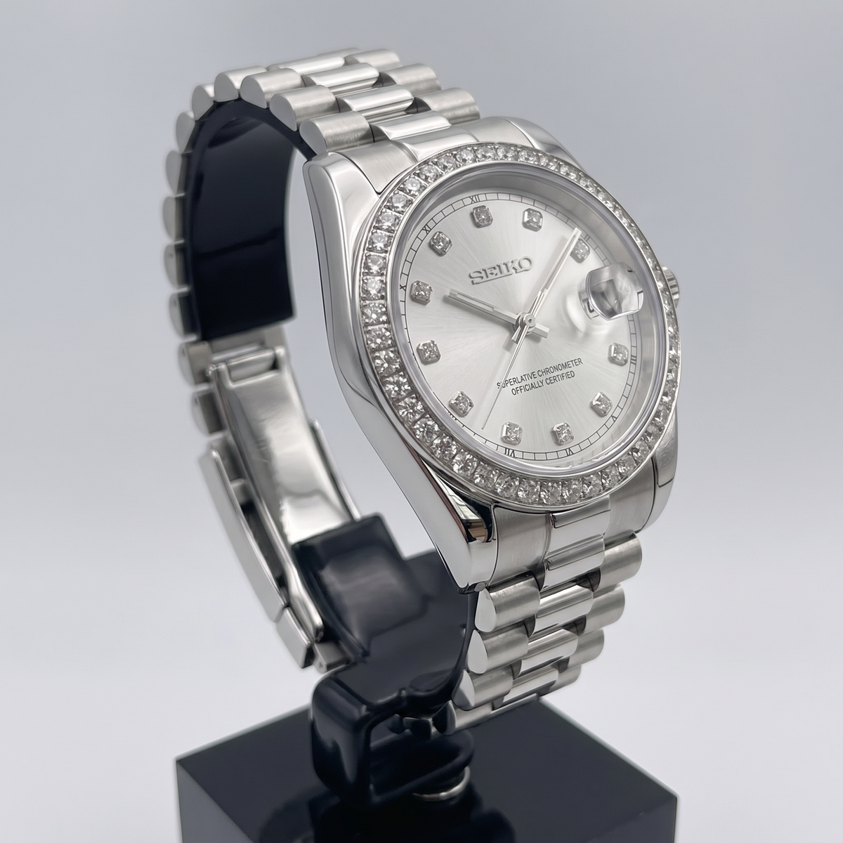 Steel Classic Date (31mm/36mm) Ladies Seiko MOD - SILVER WHITE DB