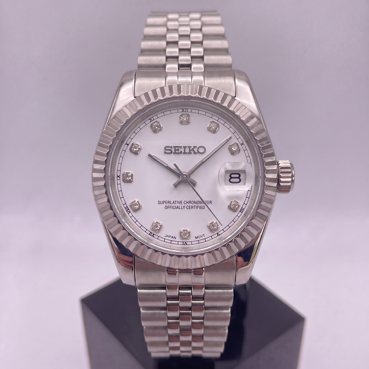 Steel Classic Date (31mm/36mm) Ladies Seiko MOD - WHITE