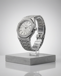 ORA Frosted Steel Royal Oak-style ladies Seiko Mod watch, octagonal case, 31mm – front view