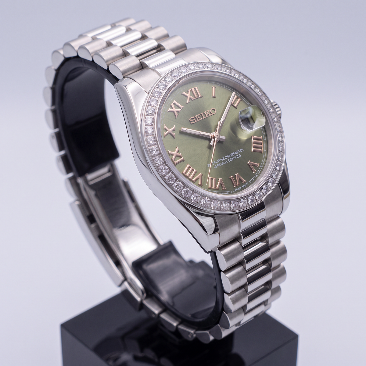 Steel Classic Date (31mm/36mm) Ladies Seiko MOD - GREEN DB