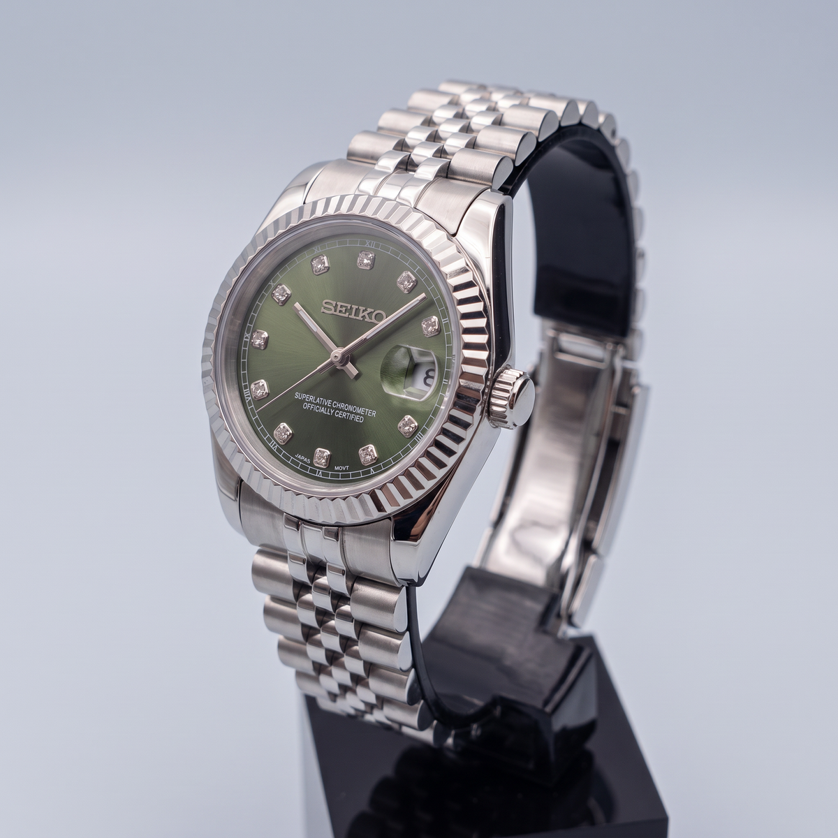 Steel Classic Date (31mm/36mm) Ladies Seiko MOD - GREEN