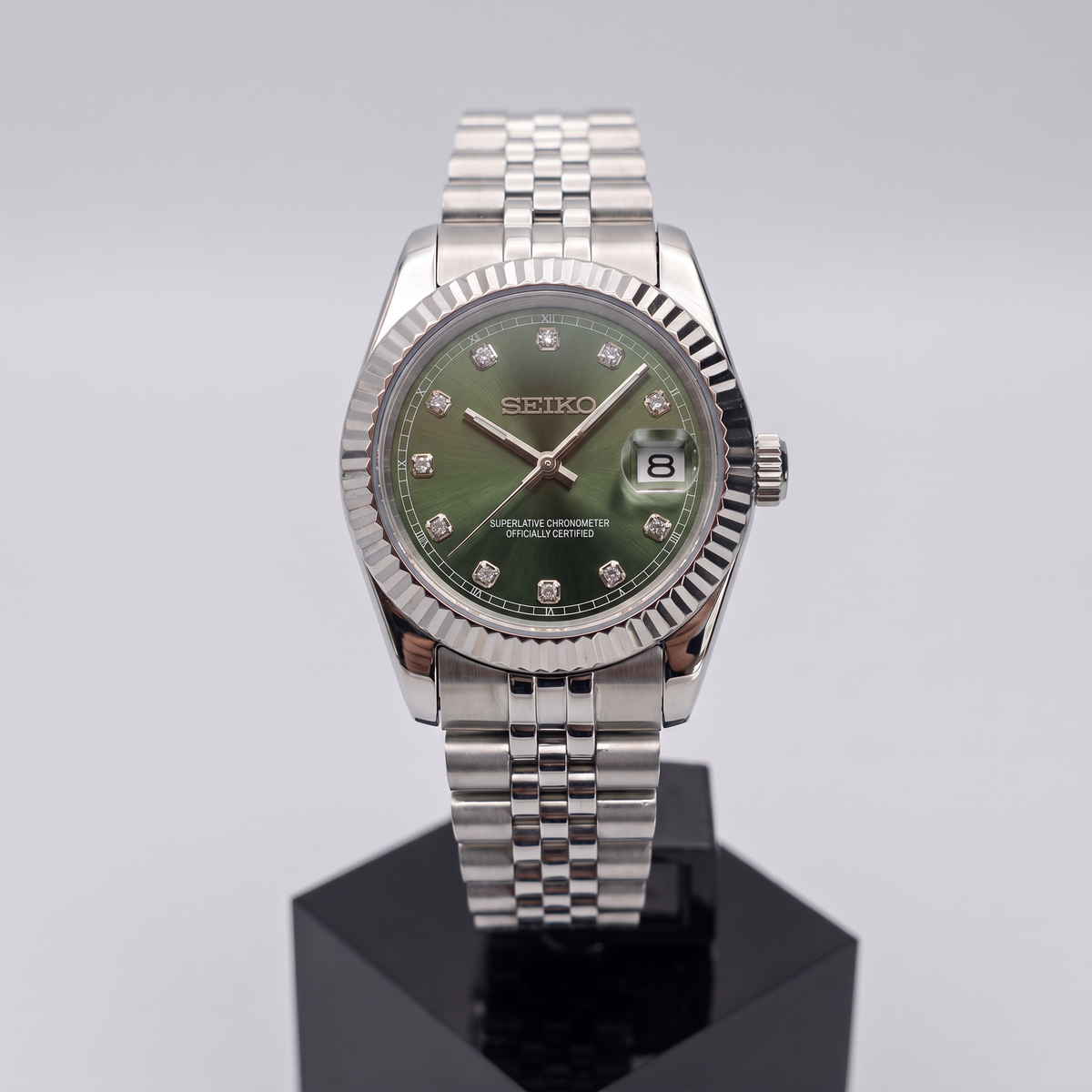 Steel Classic Date (31mm/36mm) Ladies Seiko MOD - GREEN