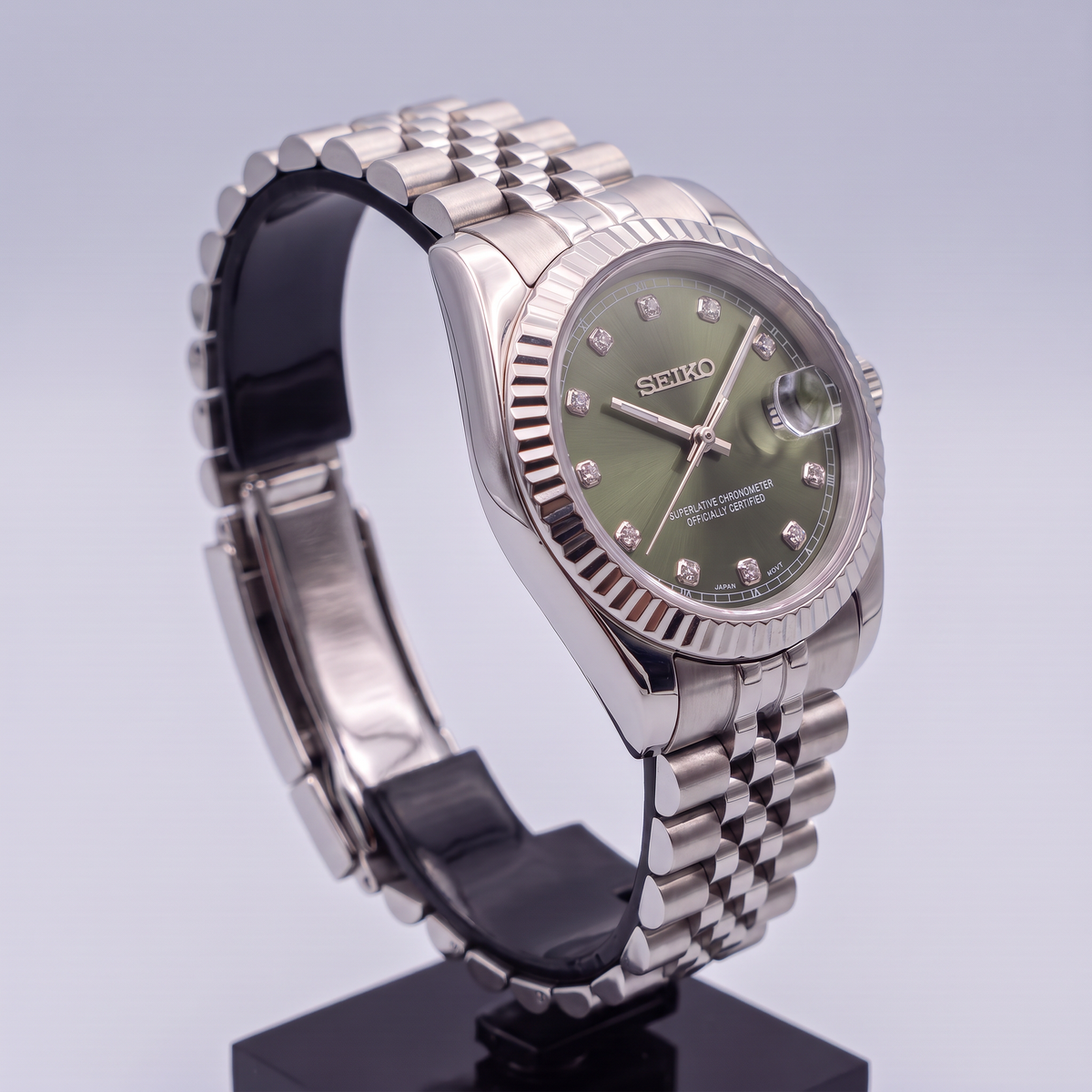Steel Classic Date (31mm/36mm) Ladies Seiko MOD - GREEN