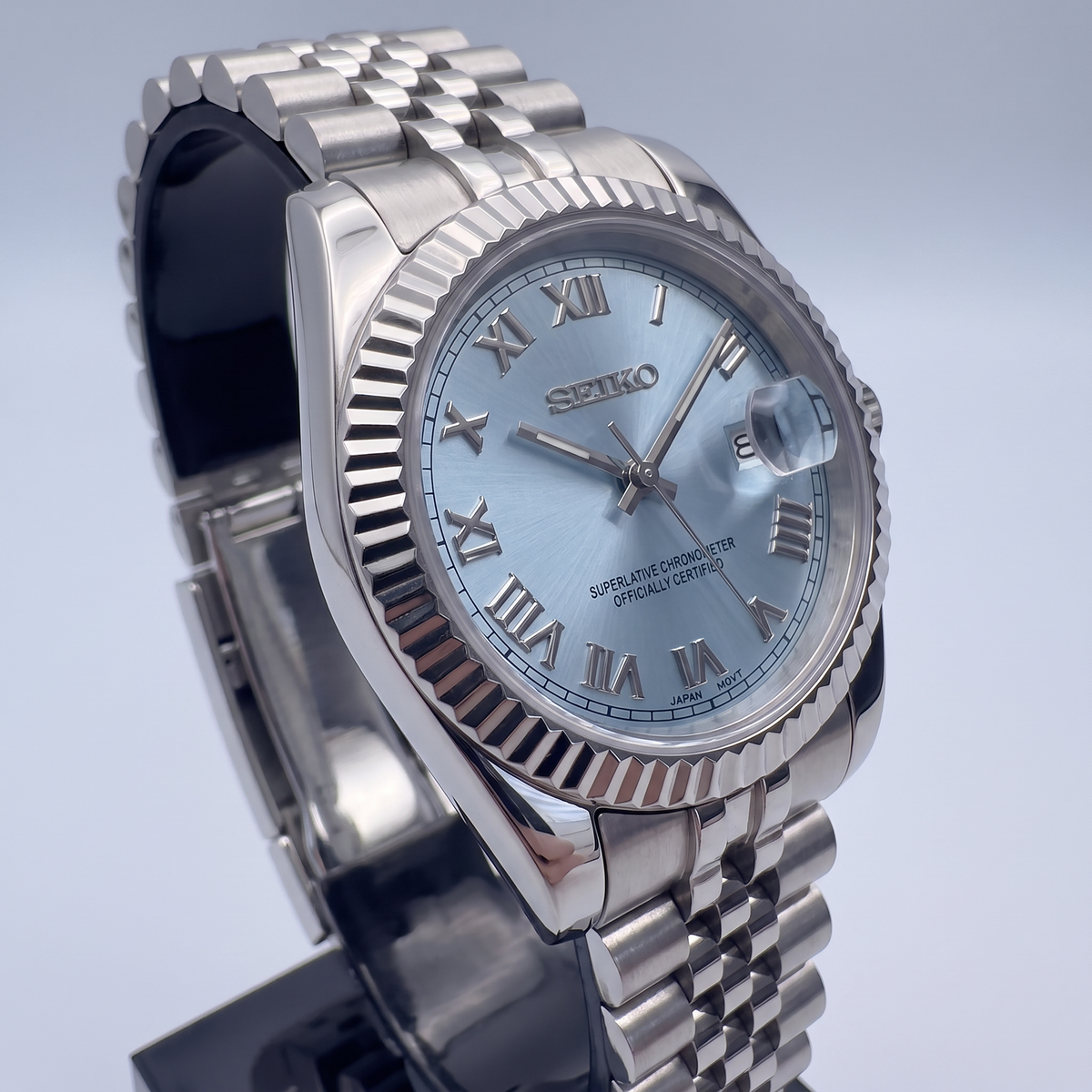 Steel Classic Date (31mm/36mm) Ladies Seiko MOD - LIGHT BLUE