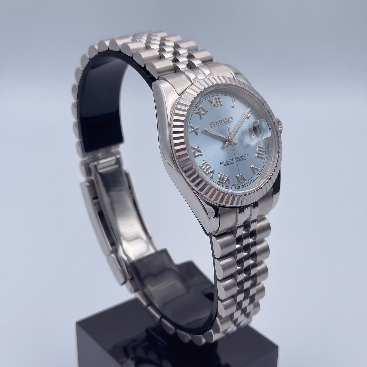 Steel Classic Date (31mm/36mm) Ladies Seiko MOD - LIGHT BLUE
