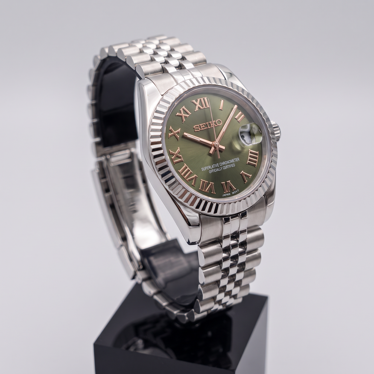 Steel Classic Date (31mm/36mm) Ladies Seiko MOD - GREEN