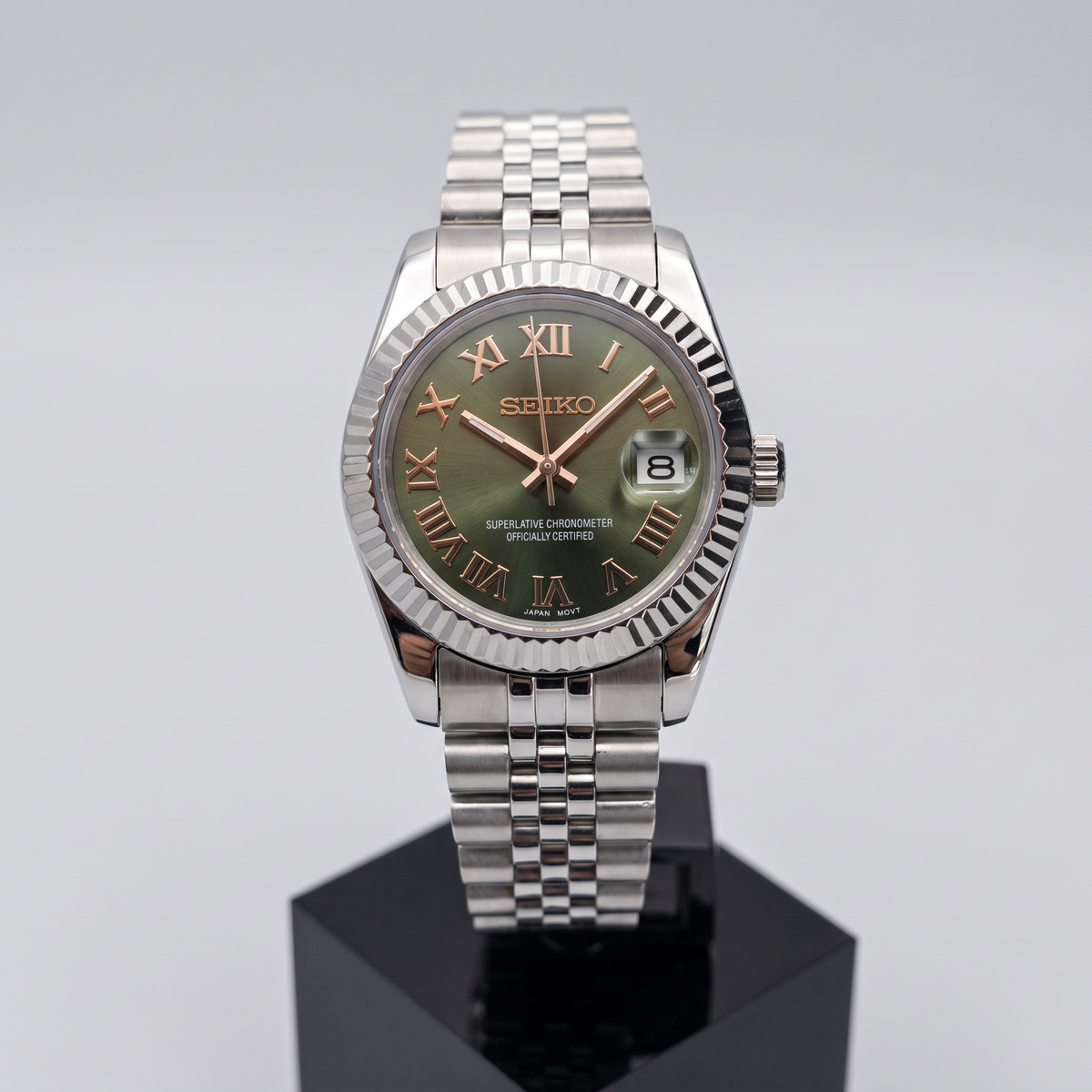 Steel Classic Date (31mm/36mm) Ladies Seiko MOD - GREEN