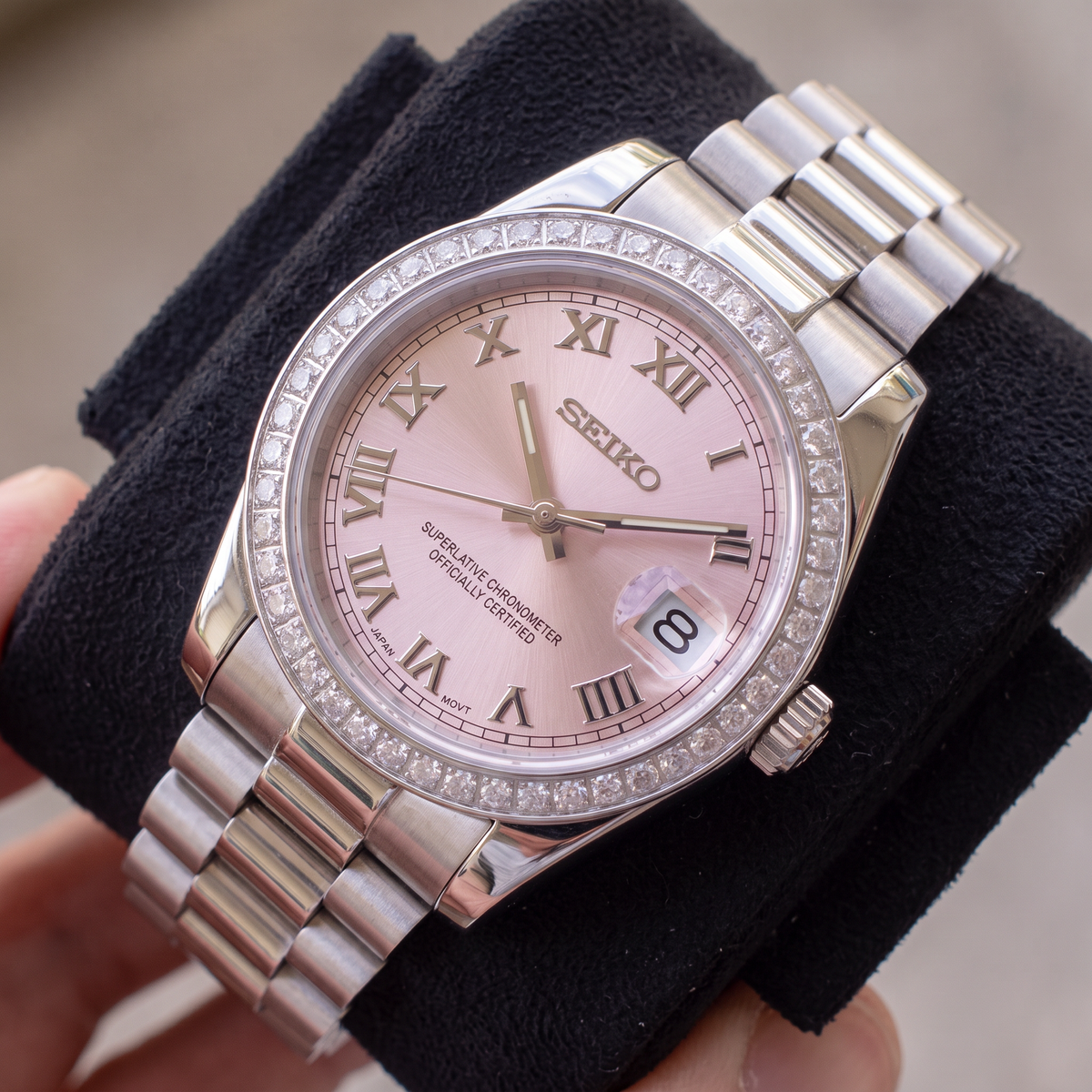 Steel Classic Date (31mm/36mm) Ladies Seiko MOD - PINK DB