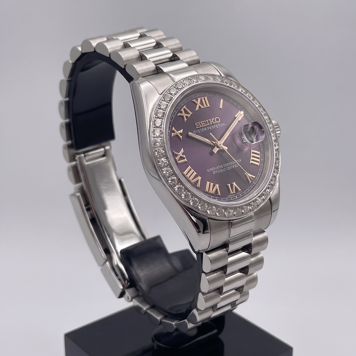 Steel Classic Date (31mm/36mm) Ladies Seiko MOD - PURPLE DB
