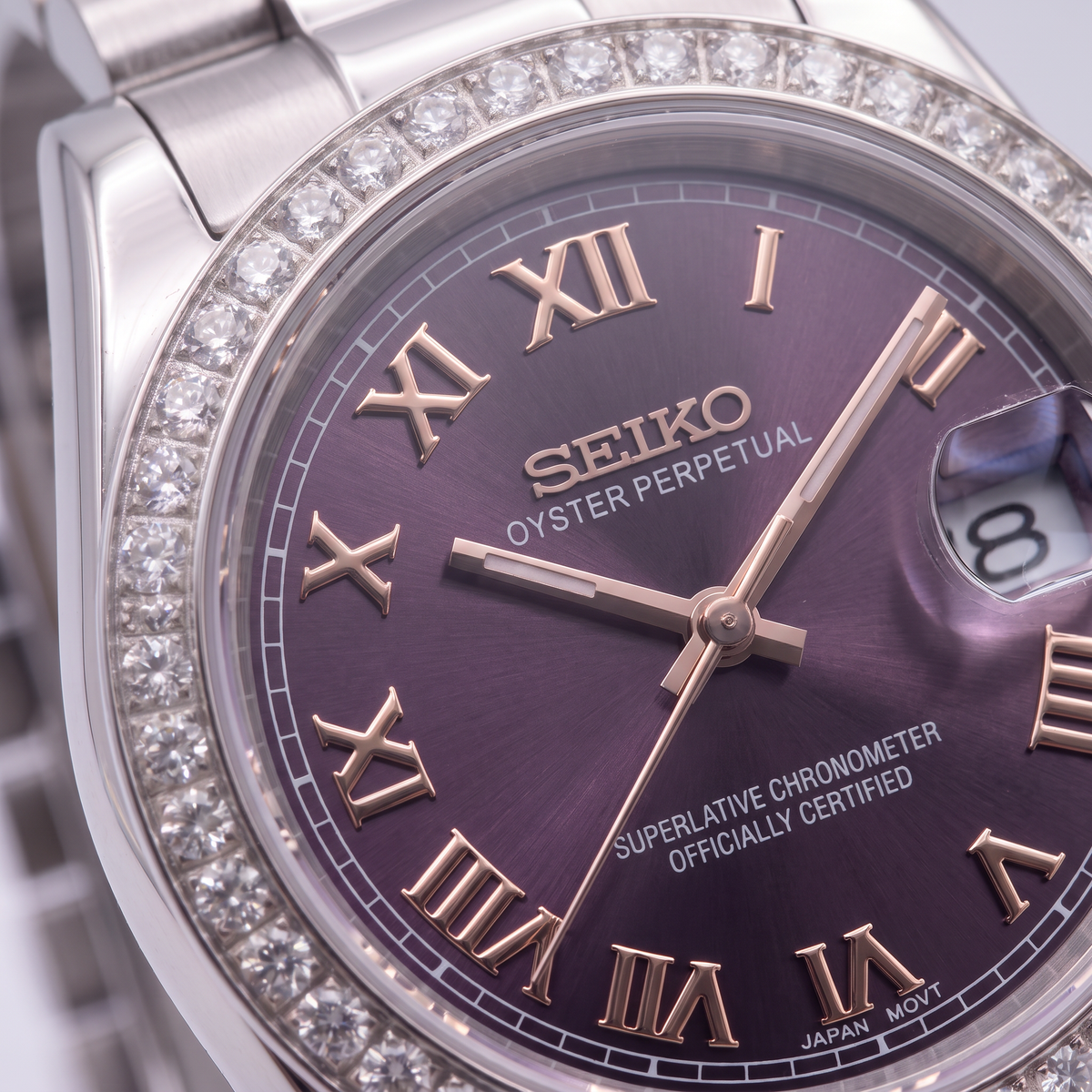 Steel Classic Date (31mm/36mm) Ladies Seiko MOD - PURPLE DB