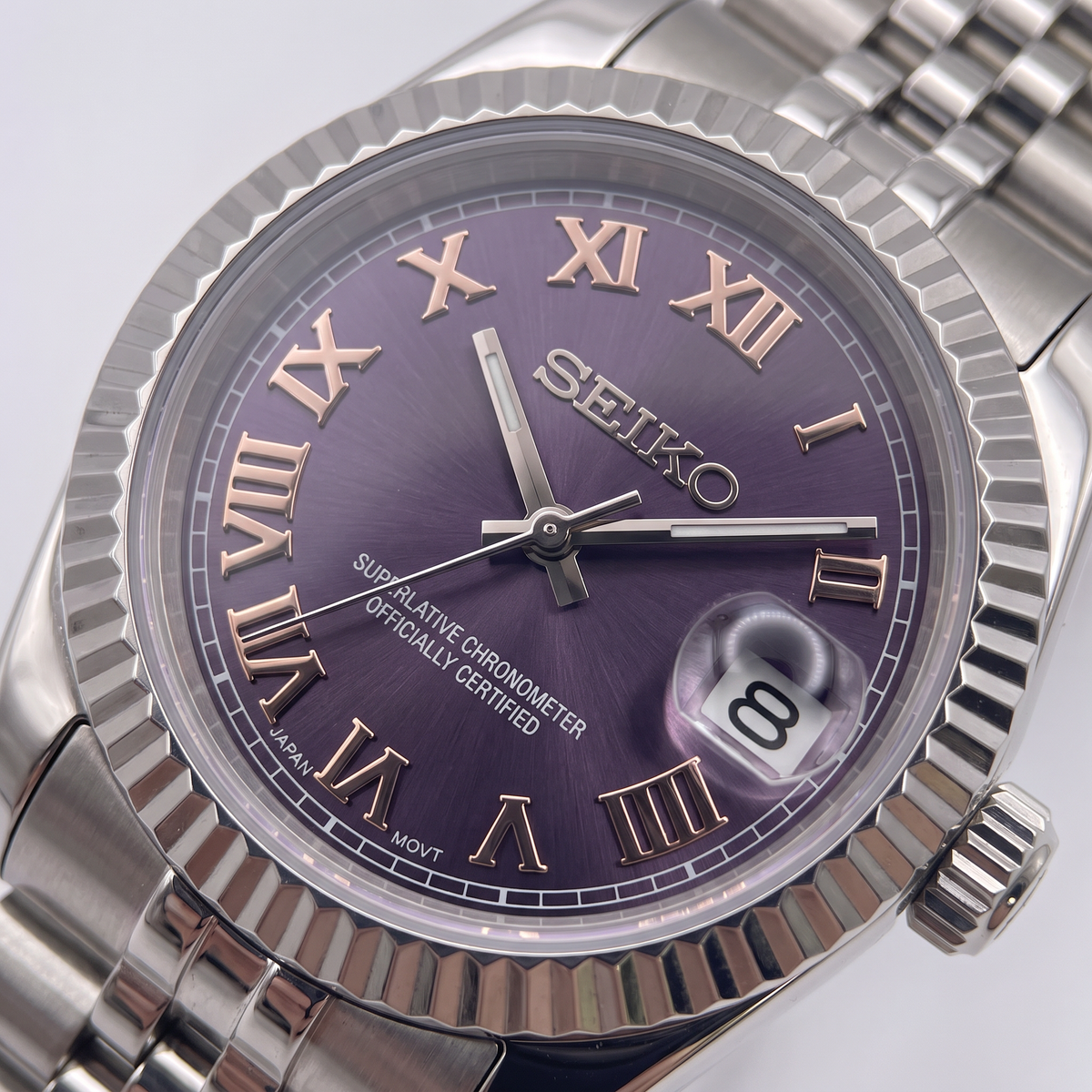 Steel Classic Date (31mm/36mm) Ladies Seiko MOD - PURPLE