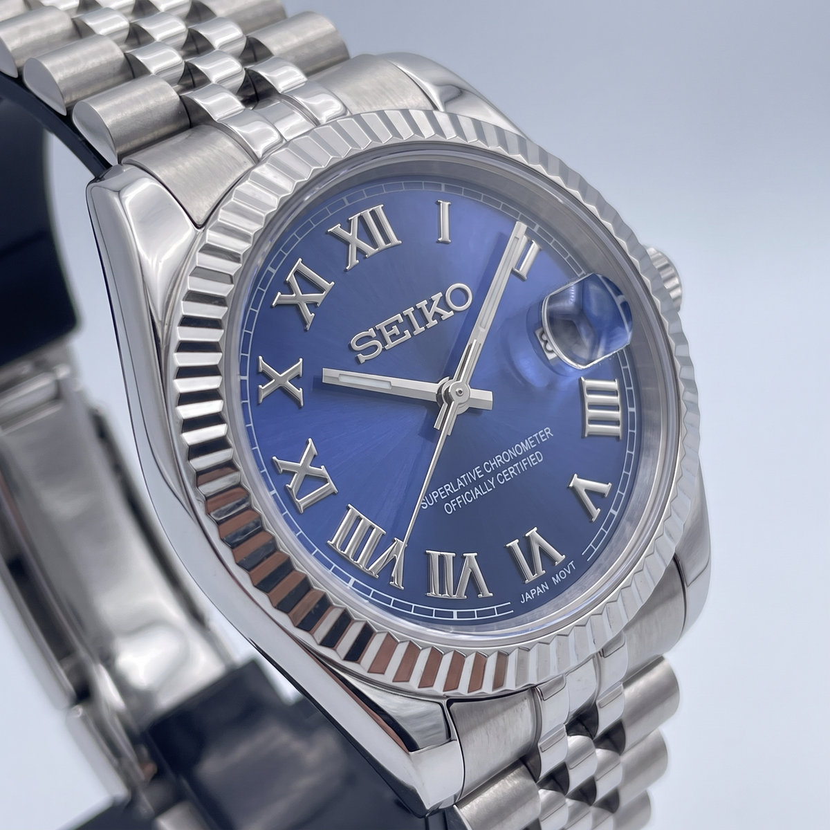 Steel Classic Date (31mm/36mm) Ladies Seiko MOD - BLUE