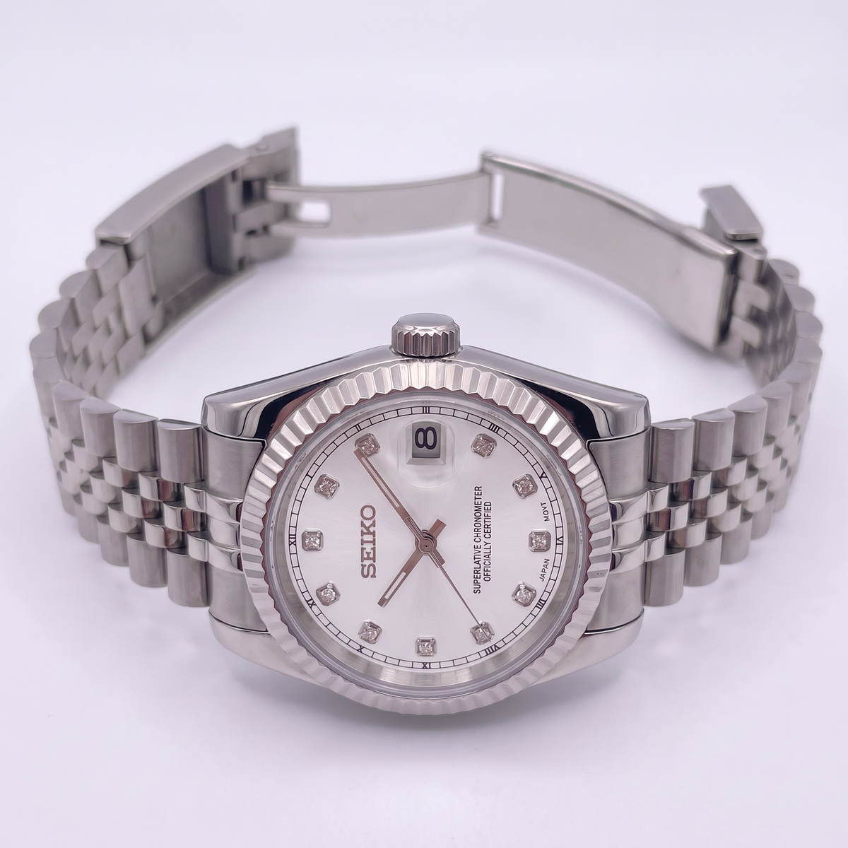 Steel Classic Date (31mm/36mm) Ladies Seiko MOD - WHITE