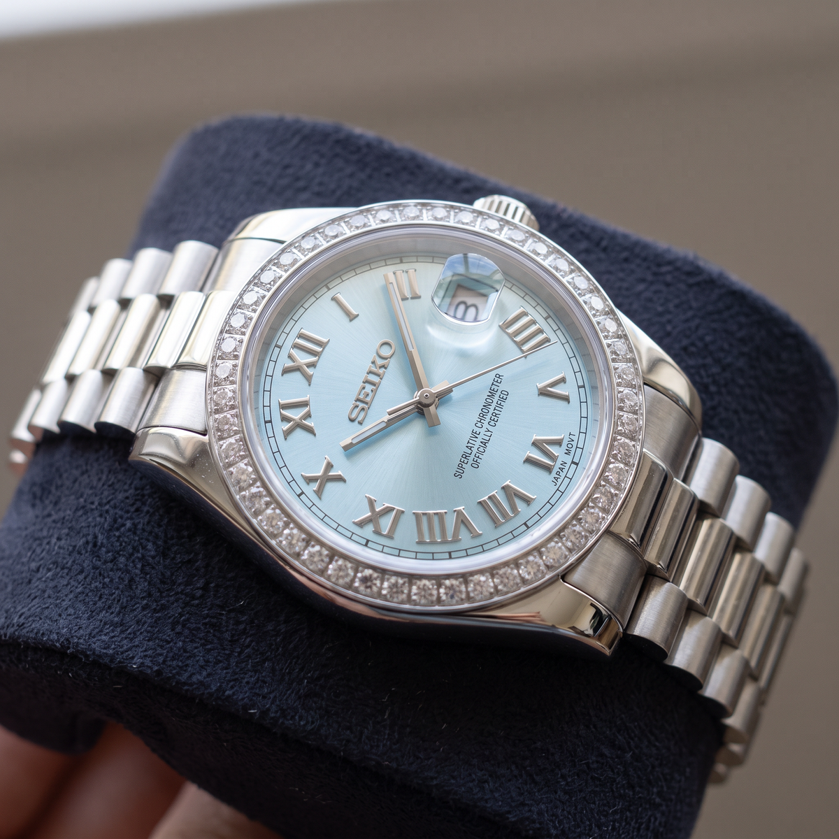 Steel Classic Date (31mm/36mm) Ladies Seiko MOD - LIGHT BLUE