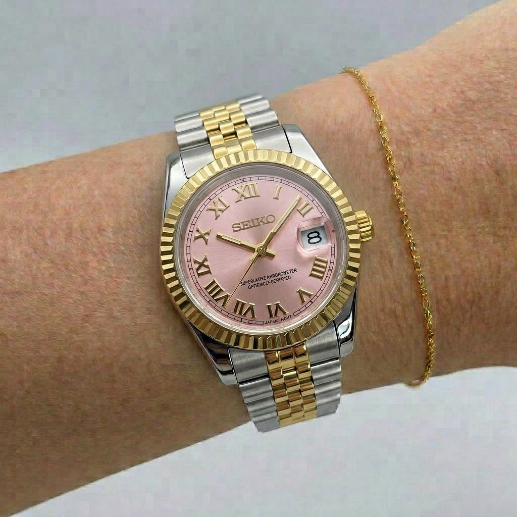SEIKOJUST-TWOTONE ROMAN PINK