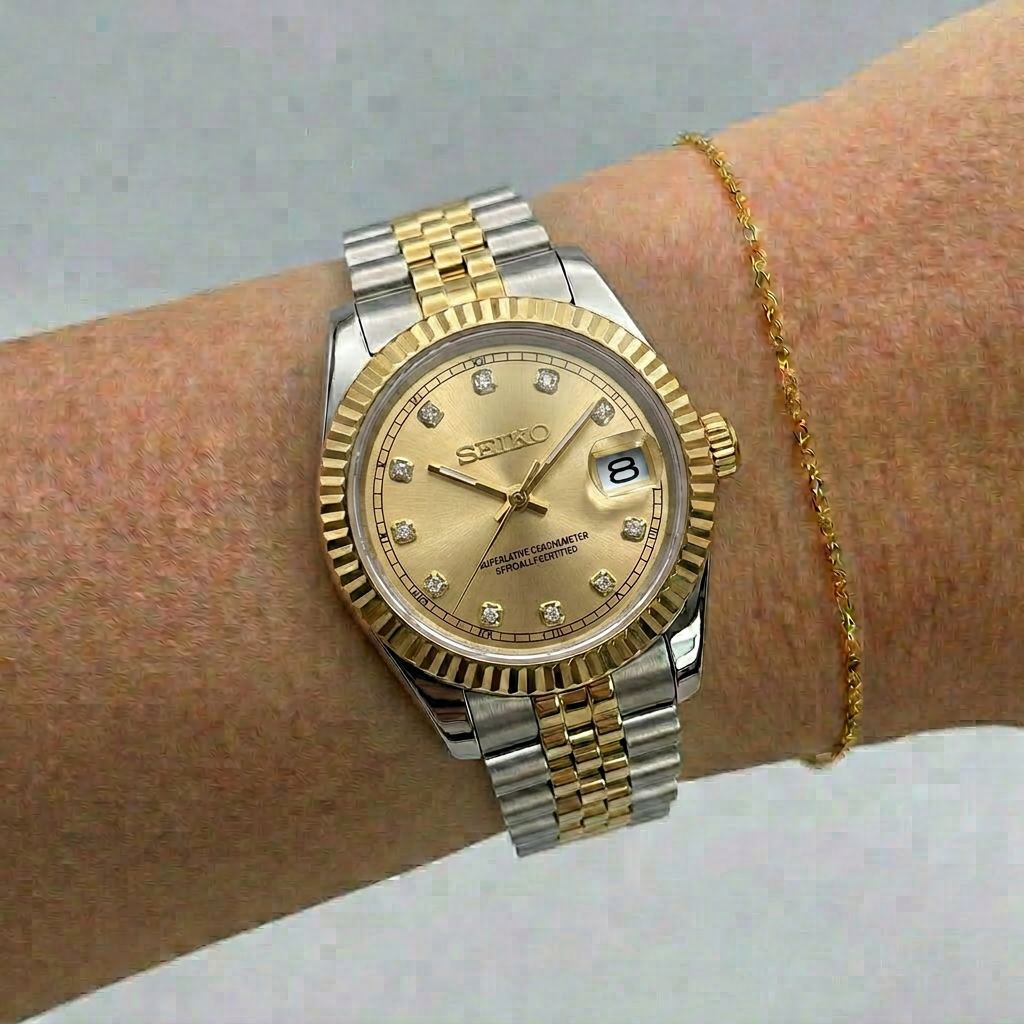SEIKOJUST- TWOTONE GOLD