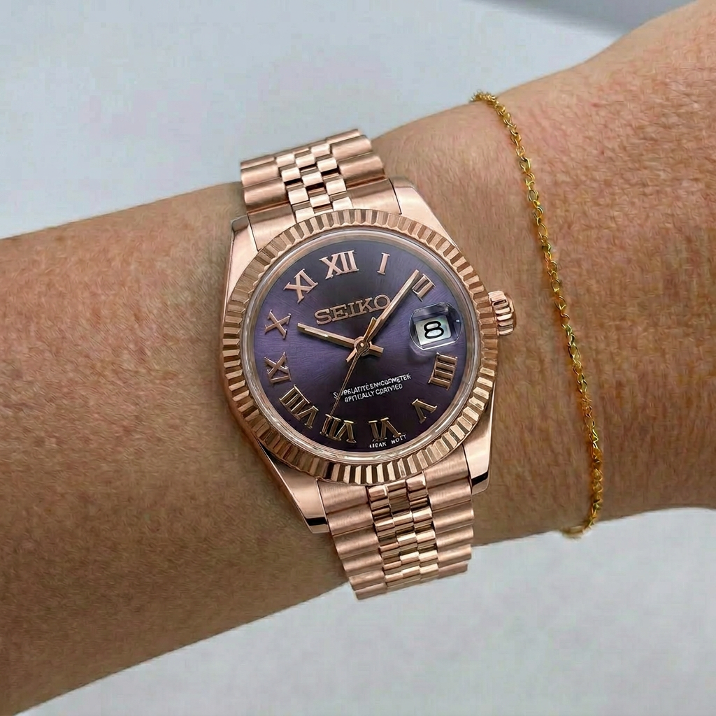 SEIKOJUST-  ROSEGOLD - ROMAN PURPLE