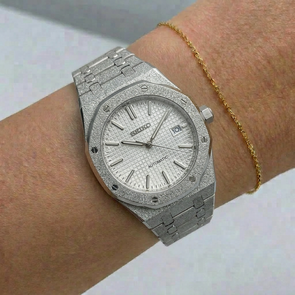 Frosted Steel Royal Oak (31mm) Ladies Seiko MOD