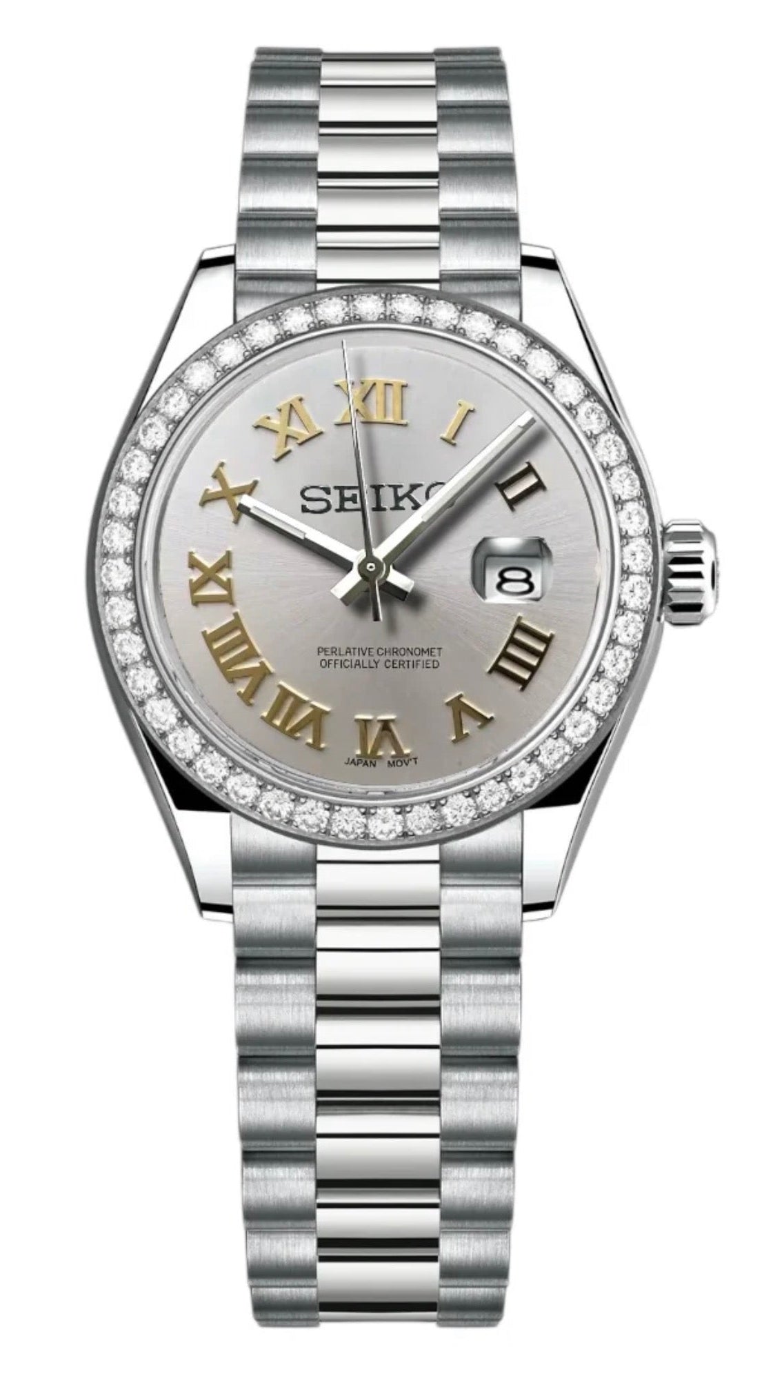 SEIKOJUST- DIAMOND VESSEL ROMAN WHITE