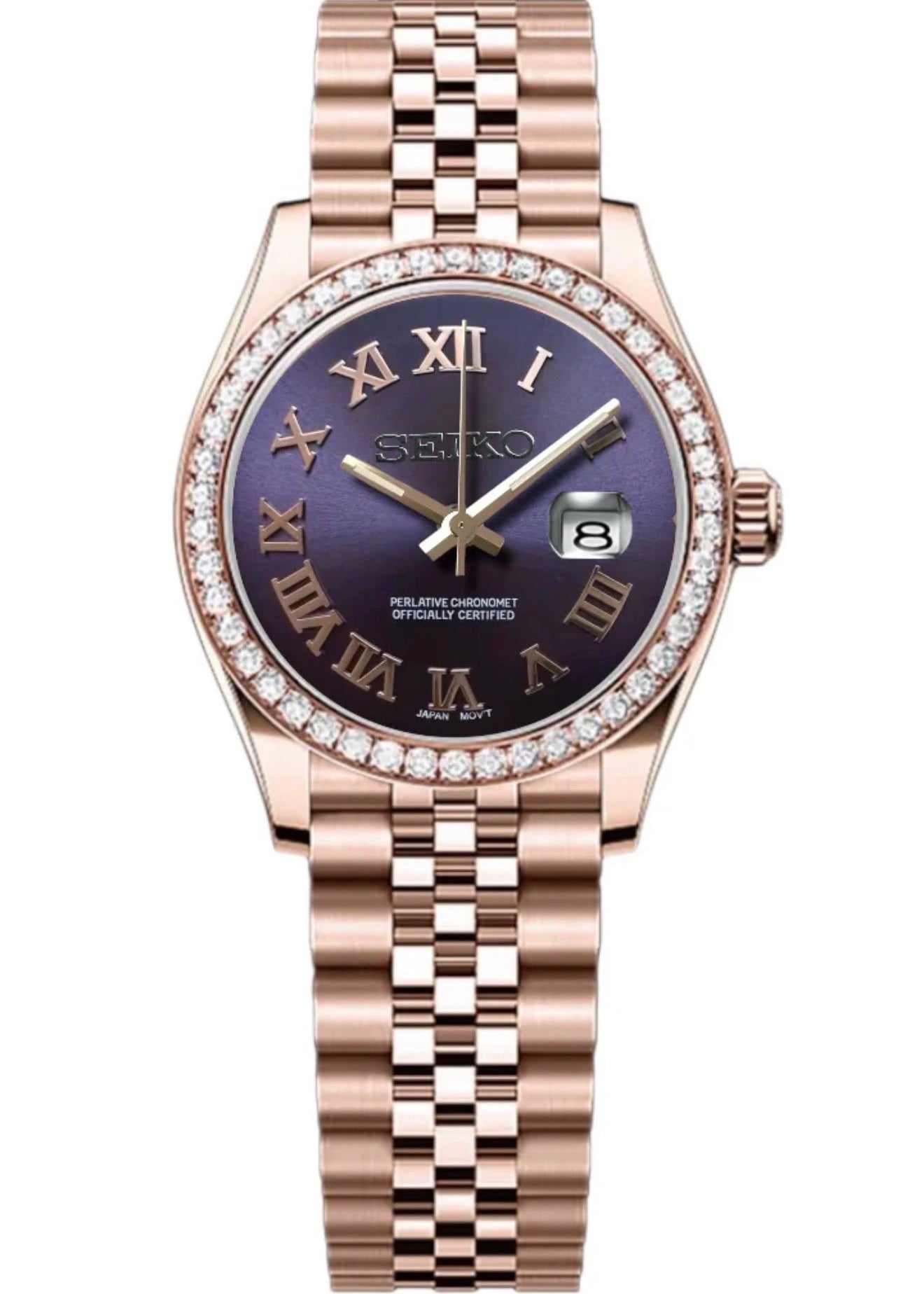 SEIKOJUST-  ROSEGOLD DIAMOND VESSEL ROMAN PURPLE