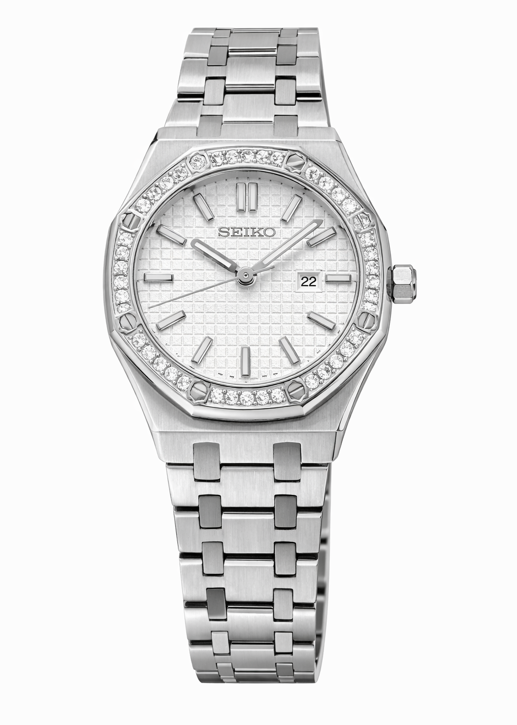 SEIKO ROYAL OAK- WHITE DIAMOND VESSEL