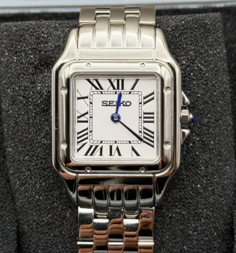 Steel Panthère (30mm) Ladies Seiko MOD - WHITE